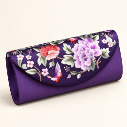 Embroidered Crescent Bag