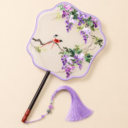 Embroidered Round Fan