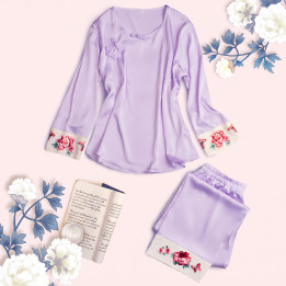Embroidered Two-Piece Lounge Set